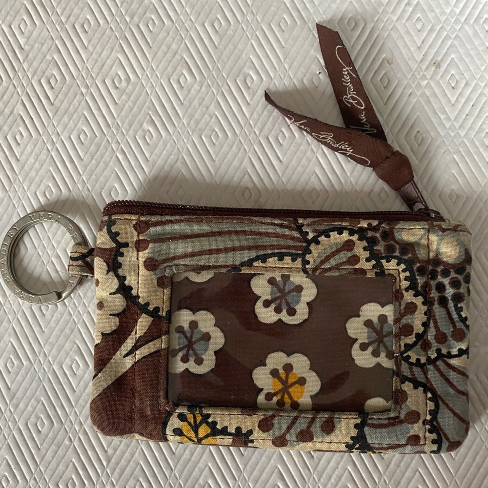Vera Bradley Zip ID Case Key Ring